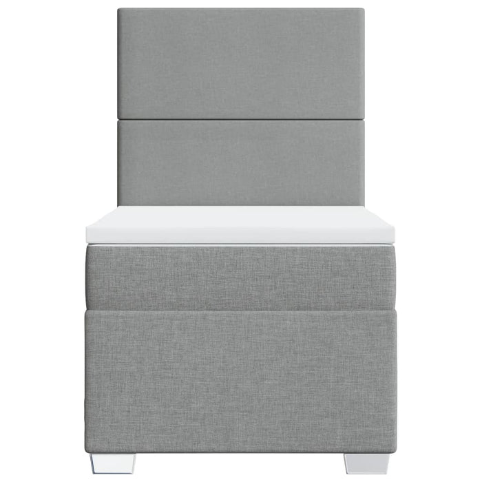 Giroletto a Molle con Materasso Grigio Chiaro 90x190 cm Tessuto 3292636