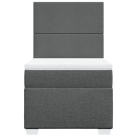 vidaXL Giroletto a Molle con Materasso Grigio Scuro 90x190 cm Tessuto