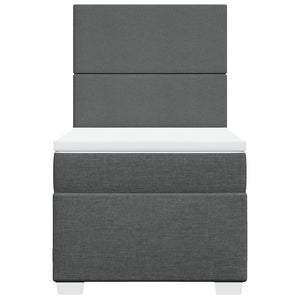 vidaXL Giroletto a Molle con Materasso Grigio Scuro 90x190 cm Tessuto