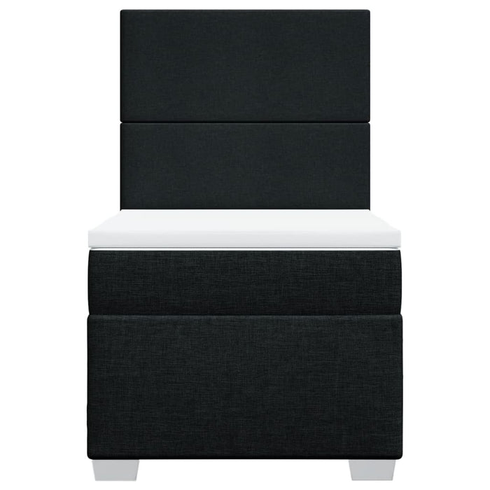 Giroletto a Molle con Materasso Nero 90x190 cm in Tessuto 3292638