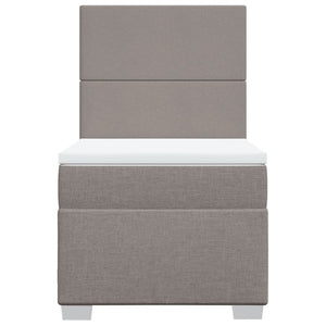 Giroletto a Molle con Materasso Tortora 90x190 cm in Tessuto 3292640