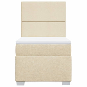 Giroletto a Molle con Materasso Crema 90x190 cm in Tessuto 3292641