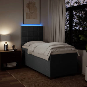 Giroletto a Molle con Materasso Grigio Scuro 90x190 cm Tessuto 3292644