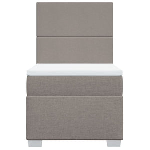 vidaXL Giroletto a Molle con Materasso Tortora 90x200 cm inTessuto