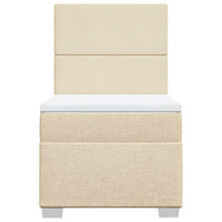 Giroletto a Molle con Materasso Crema 100x200 cm in Tessuto 3292697