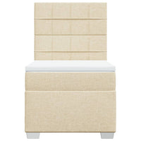 Giroletto a Molle con Materasso Crema 100x200 cm in Tessuto 3292704