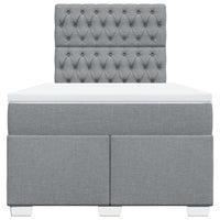 Giroletto a Molle con Materasso Grigio Chiaro 120x190cm Tessuto