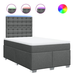 Giroletto a Molle con Materasso Grigio Scuro 120x200 cm Tessuto 3292770