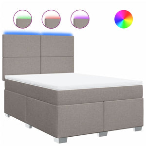 Giroletto a Molle con Materasso Tortora 140x200 cm in Tessuto 3292808