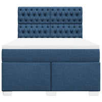 Giroletto a Molle con Materasso Blu 140x200 cm in Tessuto