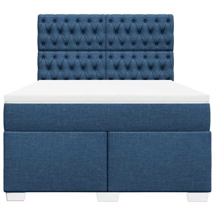 Giroletto a Molle con Materasso Blu 140x200 cm in Tessuto