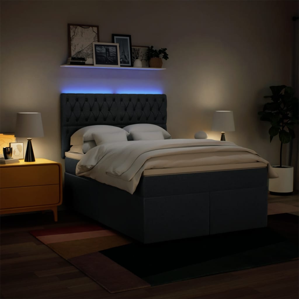 Giroletto a Molle con Materasso Blu 160x200 cm in Tessuto 3292852