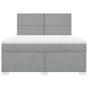 vidaXL Giroletto a Molle con Materasso Grigio Chiaro180x200 cm Tessuto