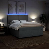 vidaXL Giroletto a Molle con Materasso Grigio Scuro 180x200 cm Tessuto