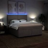 Giroletto a Molle con Materasso Tortora 180x200 cm in Tessuto