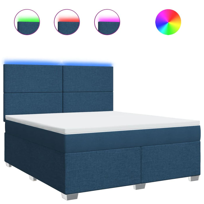 Giroletto a Molle con Materasso Blu 180x200 cm in Tessuto 3292866