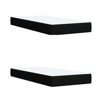 Giroletto a Molle con Materasso Nero 200x200 cm in Tessuto 3292897