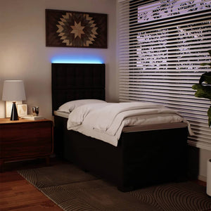 Giroletto a Molle con Materasso Nero 80x200 cm in Similpelle 3292996