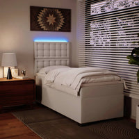 Giroletto a Molle con Materasso Bianco 80x200 cm in Similpelle 3292997