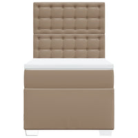 vidaXL Giroletto a Molle con Materasso Cappuccino 80x200 cm Similpelle