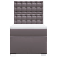 Giroletto a Molle con Materasso Grigio 90x190 cm in Similpelle 3293002