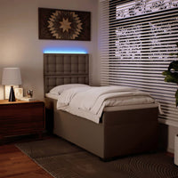 vidaXL Giroletto a Molle con Materasso Cappuccino 90x200 cm Similpelle