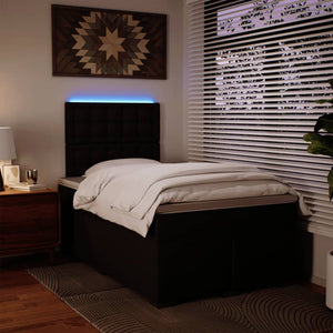 Giroletto a Molle con Materasso Nero 120x200 cm in Similpelle 3293016