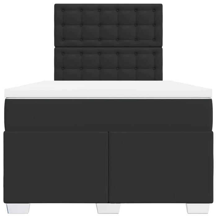 Giroletto a Molle con Materasso Nero 120x200 cm in Similpelle 3293016