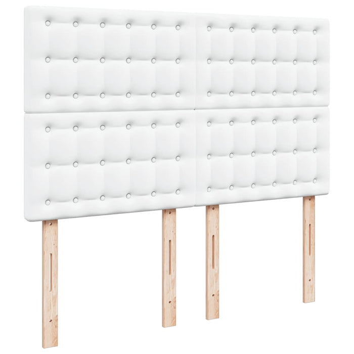 Giroletto a Molle con Materasso Bianco 140x190 cm in Similpelle