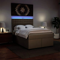 Giroletto a Molle con Materasso Cappuccino 140x200cm Similpelle 3293027