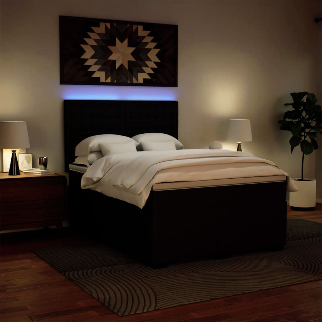 Giroletto a Molle con Materasso Nero 160x200 cm in Similpelle 3293028