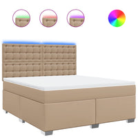 Giroletto a Molle con Materasso Cappuccino 180x200cm Similpelle 3293035