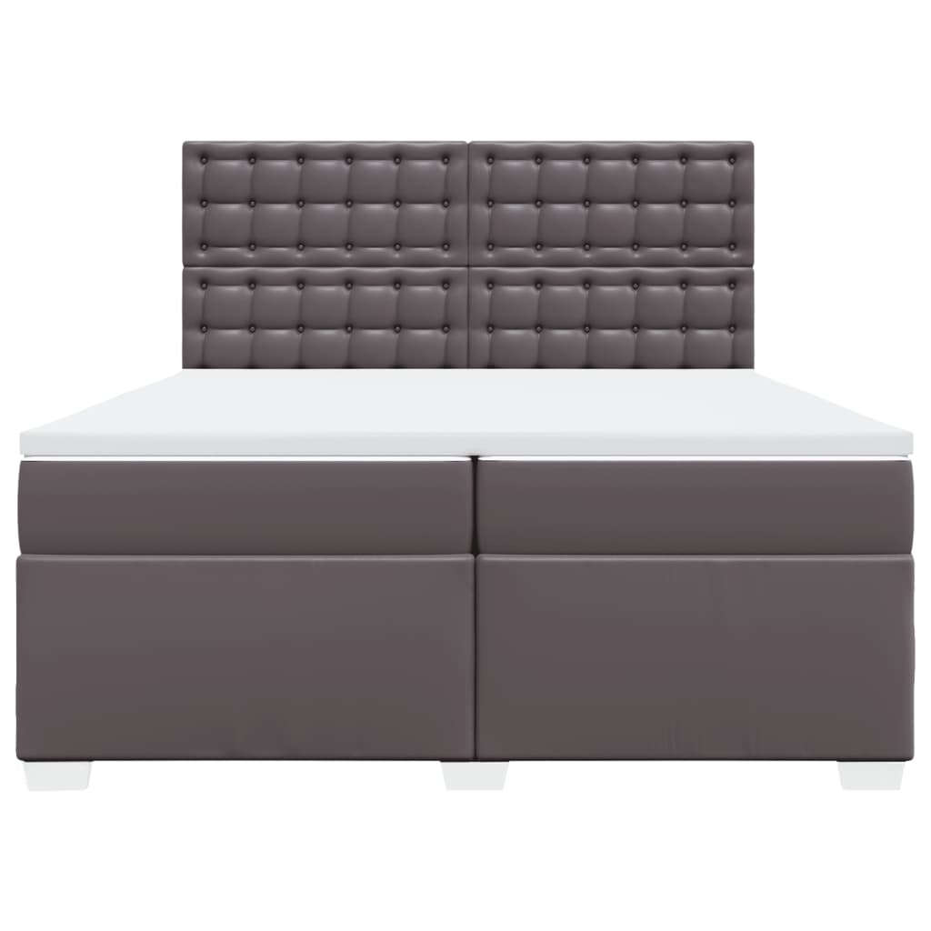 Giroletto a Molle con Materasso Grgio 200x200 cm in Similpelle 3293038