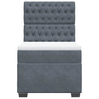 Giroletto a Molle con Materasso Grigio Scuro 80x200 cm Velluto 3293069