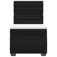 Giroletto a Molle con Materasso Nero 90x200 cm in Velluto 3293118