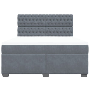 Giroletto a Molle con Materasso Grigio Scuro 180x200 cm Velluto 3293285