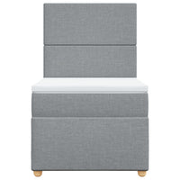 Giroletto a Molle con Materasso Grigio Chiaro 80x200 cm Tessuto 3293400