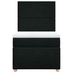 Giroletto a Molle con Materasso Nero 80x200 cm inTessuto 3293402