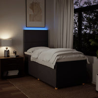 Giroletto a Molle con Materasso Marrone Scuro 80x200 cm Tessuto 3293403