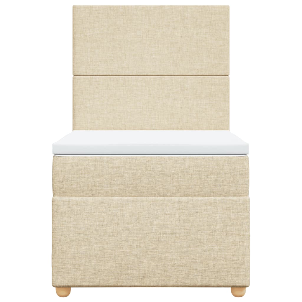 Giroletto a Molle con Materasso Crema 80x200 cm inTessuto 3293405