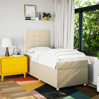 Giroletto a Molle con Materasso Crema 80x200 cm inTessuto 3293412