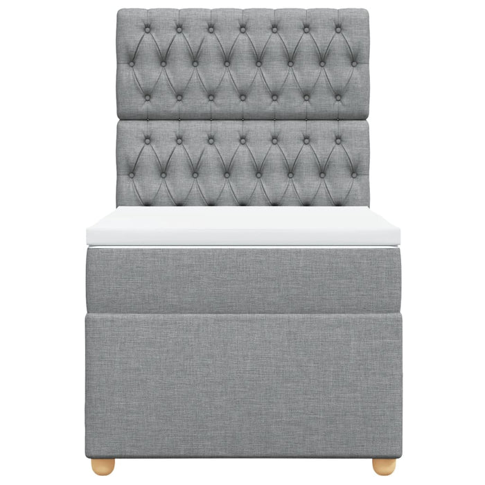 Giroletto a Molle con Materasso Grigio Chiaro 80x200 cm Tessuto 3293414