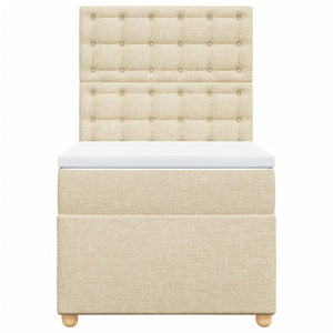 Giroletto a Molle con Materasso Crema 80x200 cm inTessuto 3293426