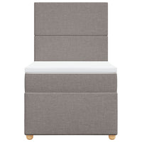 Giroletto a Molle con Materasso Tortora 90x190 cm in Tessuto 3293432