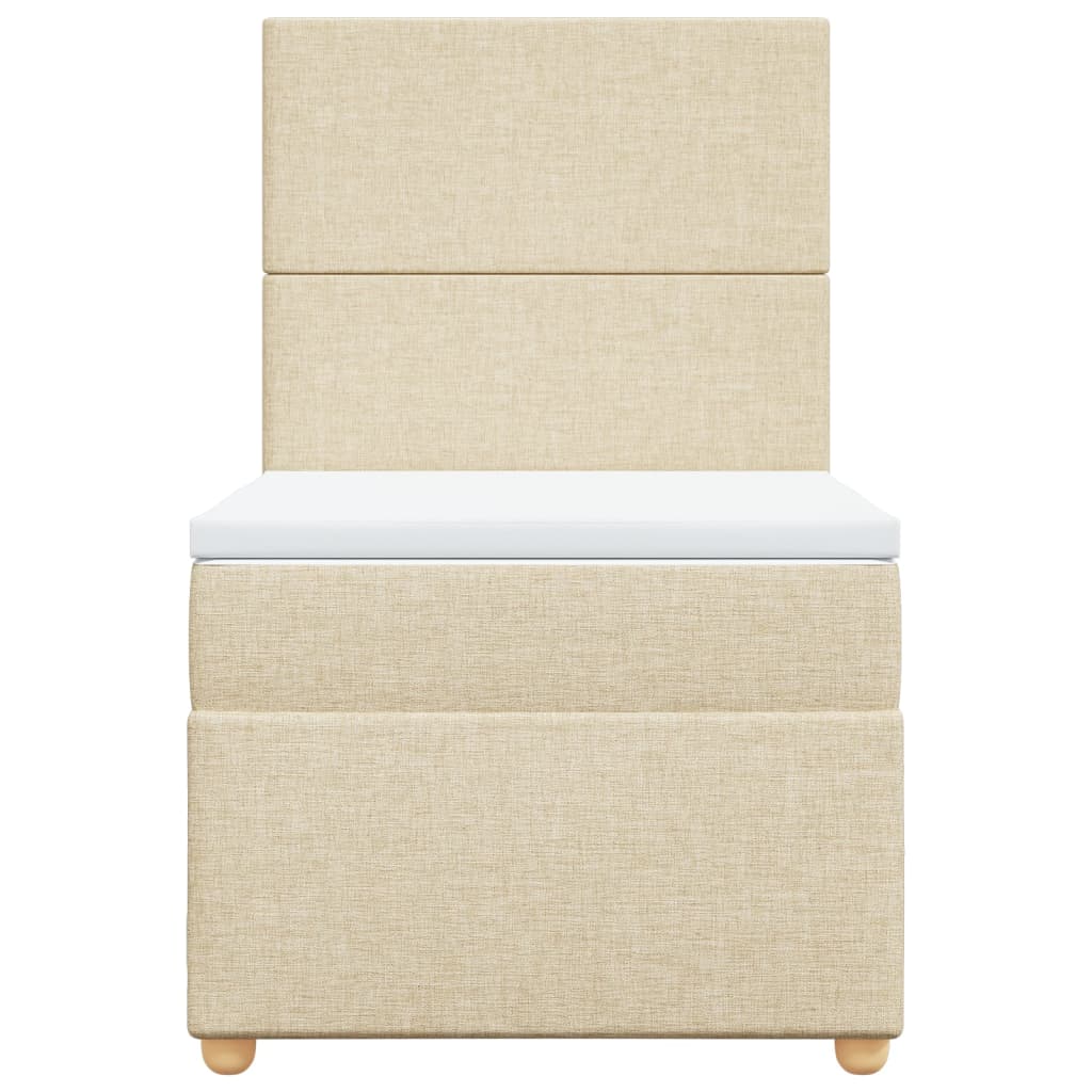 Giroletto a Molle con Materasso Crema 90x190 cm in Tessuto 3293433