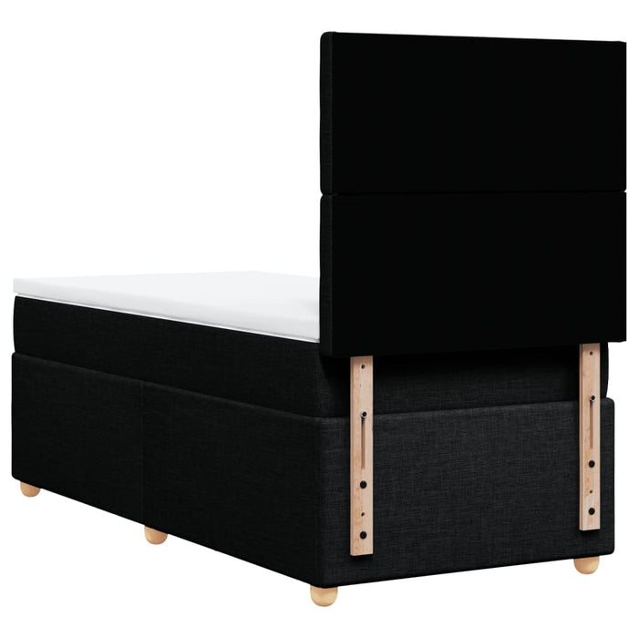 Giroletto a Molle con Materasso Nero 90x190 cm in Tessuto 3293451