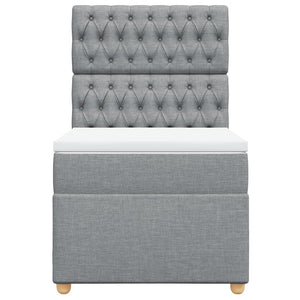 Giroletto a Molle con Materasso Grigio Chiaro 90x200 cm Tessuto 3293470