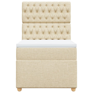 Giroletto a Molle con Materasso Crema 90x200 cm inTessuto