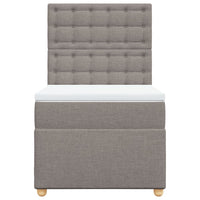 Giroletto a Molle con Materasso Tortora 90x200 cm inTessuto