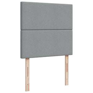 vidaXL Giroletto a Molle con Materasso Grigio Chiaro100x200 cm Tessuto